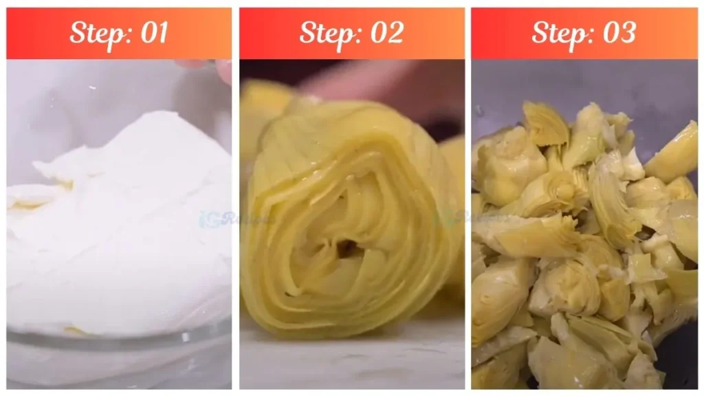 Step by Step Artichoke Green Chili Dip Recipe