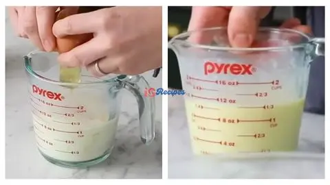 Add the Egg & Incorporate the Melted Butter