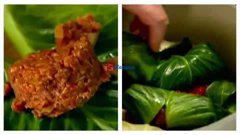 Fill and Roll the Cabbage & Arrange in the Pot