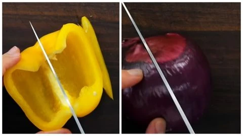 Add Bell Pepper and Red Onion