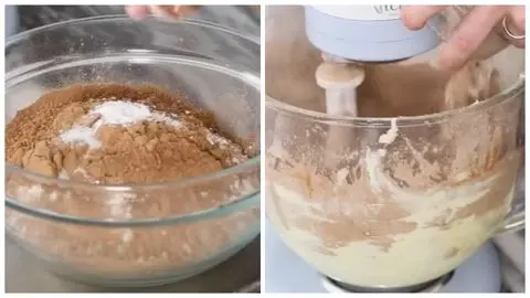 Combine Dry Ingredients & Mix Wet and Dry Ingredients