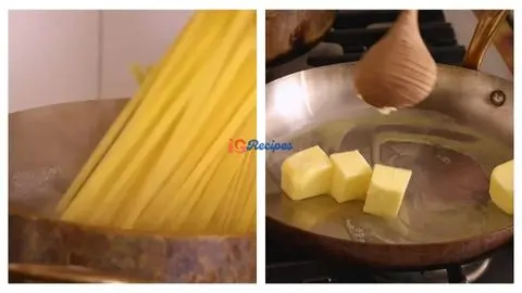 Cook the Fettuccine & Start the Alfredo Sauce