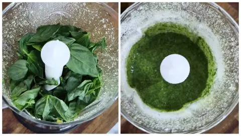 Incorporate the Basil and Cheese & Quick Blend