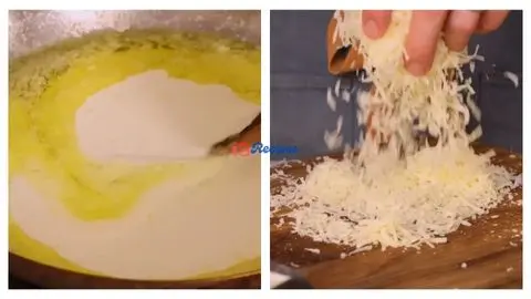 Incorporate the Cream & Add the Parmesan Cheese