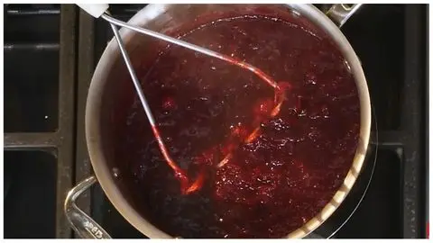 Mash the Cranberries for Texture
