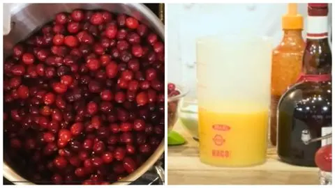 Prepare the Cranberries and Orange Zest