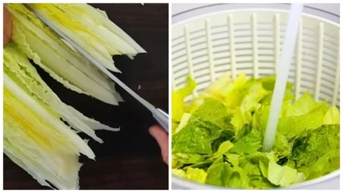 Prepare the Romaine Lettuce