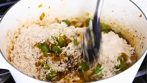 Build the Flavor Base & Toast the Rice