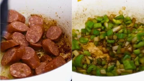 Cook the Sausage & Sauté the Holy Trinity