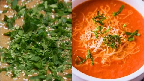 Finish with Cream & Herbs