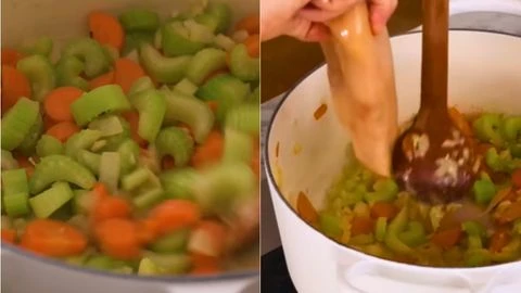 Sauté the Aromatics & Sear the Chicken