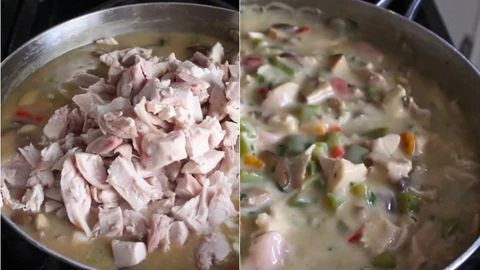 Season and Simmer & Finish with Herbs and Cream