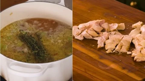 Simmer Until Tender & Shred the Chicken