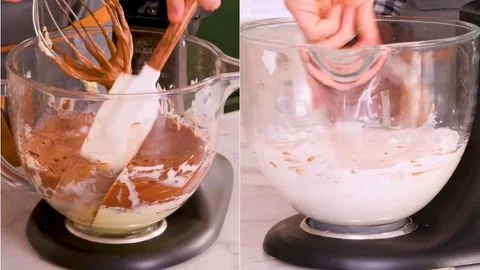 Combine Chocolate and Butter & Fold in Whipped Cream