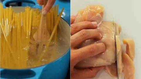 Cook the Pasta & Prep Your Ingredients