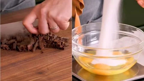 Create the Chocolate Custard Base & Cook the Egg-Sugar Mixture