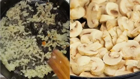 Sauté the Aromatics & Cook the Mushrooms