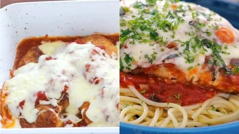 Assembling and Baking the Chicken Parmesan