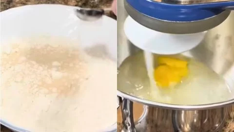 Mix the Yeast and Flour Base & Combine the Wet Ingredients