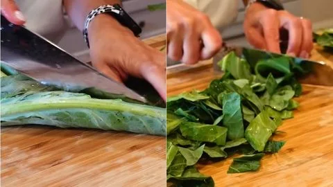 Prepare the Collard Greens & Cut the Greens