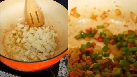 Cook the Onions & Add Garlic and Seasoning