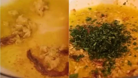 Cook the garlic & Add fresh oregano and reduce the heat