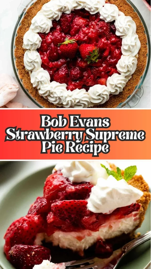 Homemade Bob Evans Strawberry Supreme Pie