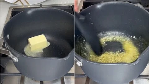 Melt the Butter and Sauté the Garlic