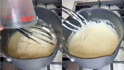 Stir in the Cream and Parmesan
