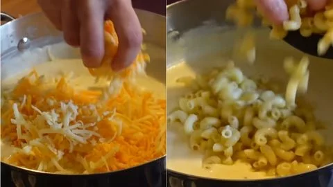 Add the Cheese & Combine Pasta and Sauce