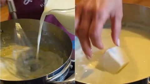 Build the Cream Sauce & Add Cream Cheese