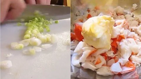 Chop the Fresh Ingredients & Mix the Seafood Salad