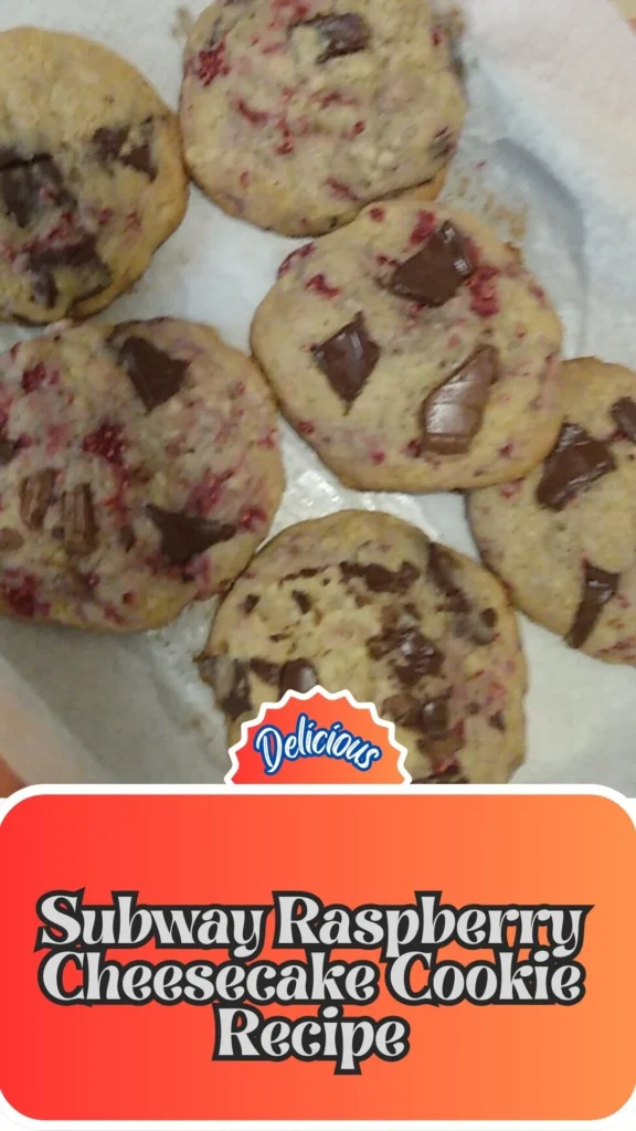 Homemade Subway Raspberry Cheesecake Cookie