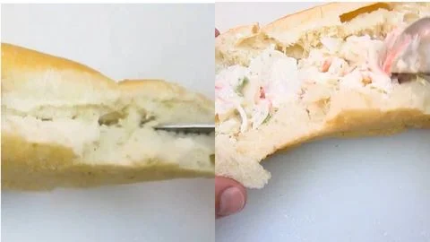 Prepare the Sub Rolls & Add the Seafood Filling
