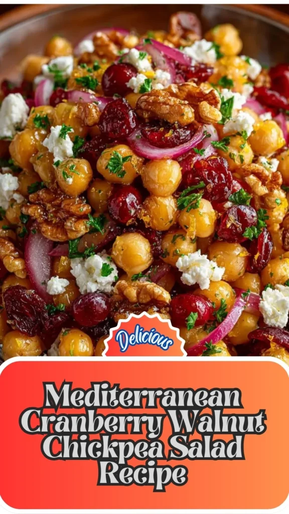 Copycat Mediterranean Cranberry Walnut Chickpea Salad Recipe