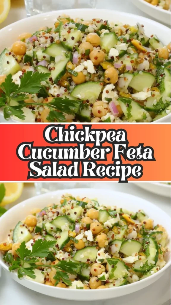 How to make Chickpea Cucumber Feta Salad