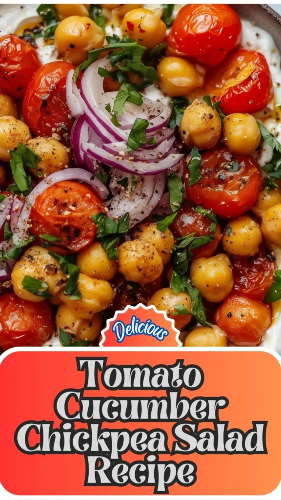 How to make Tomato Cucumber Chickpea Salad
