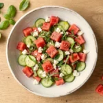 Watermelon Cucumber Feta Salad Recipe